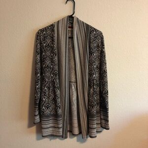 DALIA Gray Patterned Cardigan Size Small